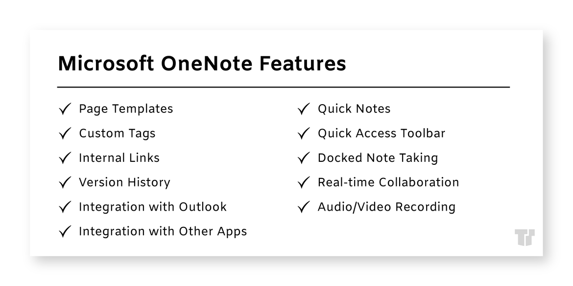 OneNote Features