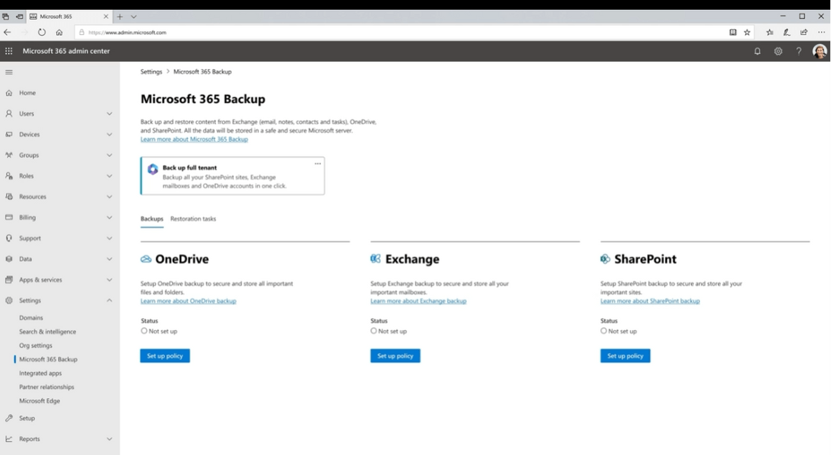 Microsoft 365 Backup